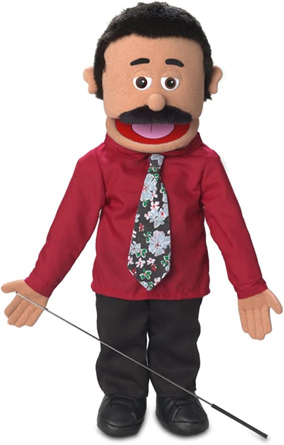 25" Carlos, Hispanic Dad/Businessman, Full Body, Ventriloquist Style Puppet