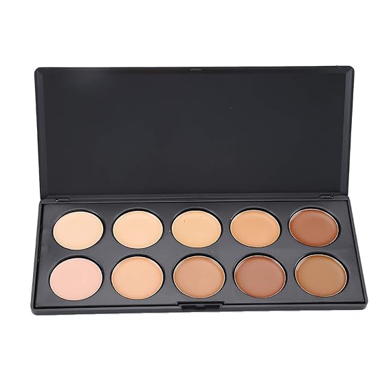 10 Colour Makeup Contour Palette-Cream Concealer Kit- Blemish Face Contouring Highlighter Palette- Sleek Cosmetics Base Foundation Beauty Make up Cream Makeup Blemish Pallet