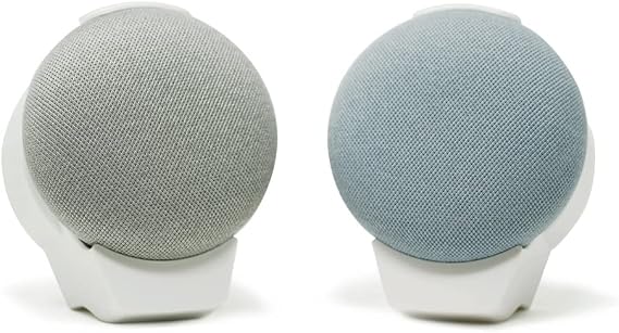Outlet Wall Mount Holder for Google Nest Mini and Google Home Mini: Essentials Made for Google Home - Fits All Google Mini Generations (2-Pack, Frost White)