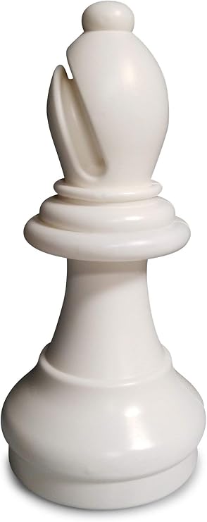 MegaChess Individual Plastic Chess Piece - Bishop - 12.5 inches Tall - Black or White - This Item is A Component of The 16 Inch Giant Outdoor Chess Set - Not Intended for Home Decor