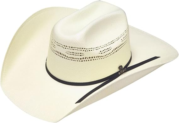ARIAT Cattleman Crown 2-Cord Bangora Cowboy Hat, Ivory, 7-1/4