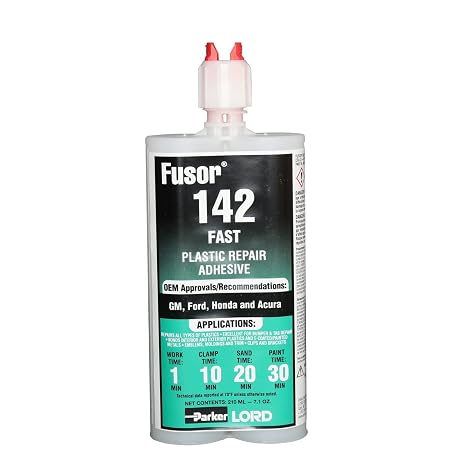 Lord Fusor Plastic Repair Adhesive, Fast, 7.1 Oz. Part #:Fus-142