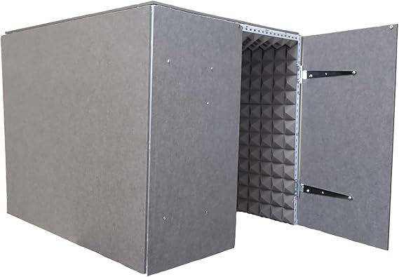 Soundproof Portable Vocal Booth for Home Music Recording and Podcasts Semi Closed Design Acoustic Sign for Sound Insulation and Sound Absorption on the Desk