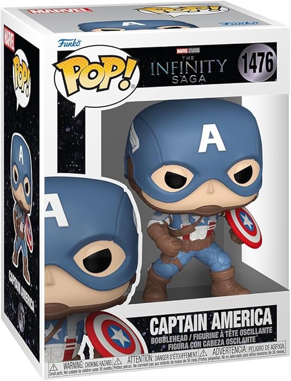 Funko Pop Marvel: Infinity Saga - Captain America - Collectable Vinyl Figure - Gift Idea - Official Merchandise - Toys for Kids & Adults - Superheroes Fans - Model Figure for Collectors and Display