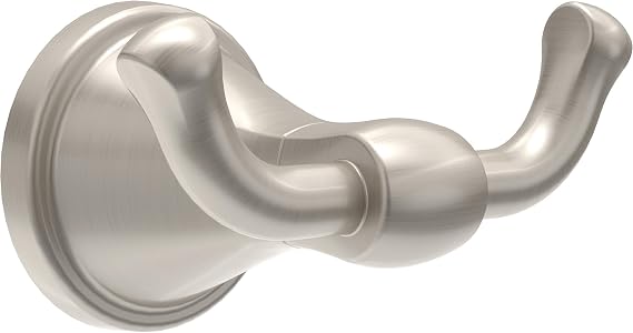 Delta Faucet Becker (1-Pack) Towel/Robe Hook for Bathroom, SpotShield Brushed Nickel, Wall Mounted BCK35-DN