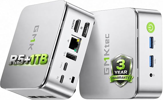GMKtec G10 Mini PC Ryzen 5 3500U 1TB SSD 16GB DDR4 Triple 4K Display