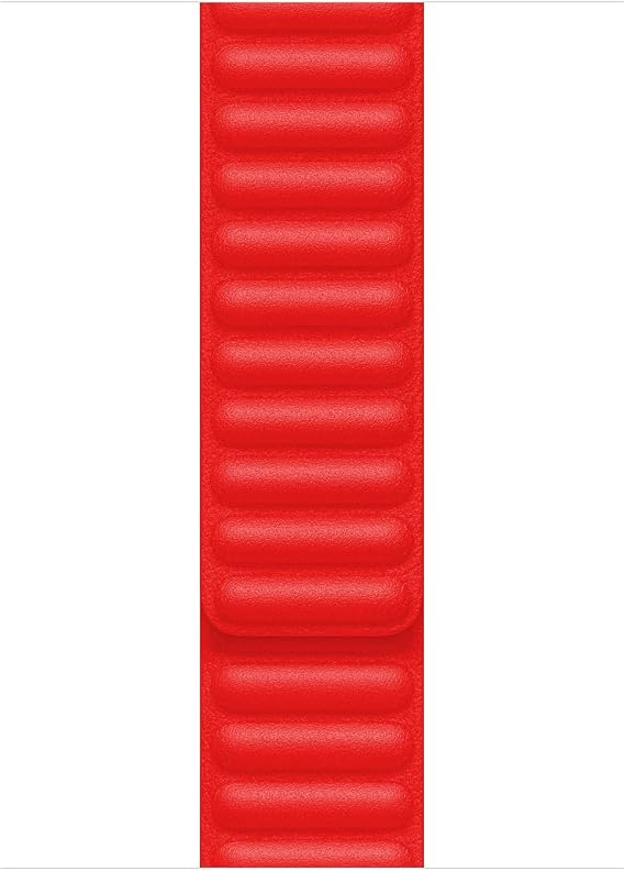 Microsonic Apple Watch Series 3 42mm için Kordon Leather Link Band Kırmızı [Watch Series 3 42mm ile Uyumlu Kordon - Kırmızı]