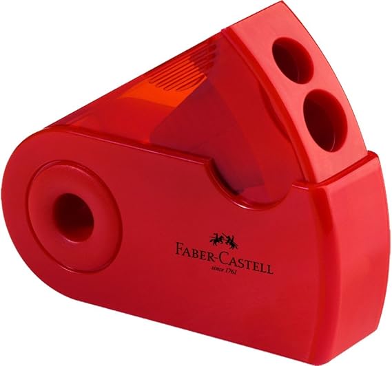 Faber-Castell Sleeve Pencil Sharpener Double Sharpener Red