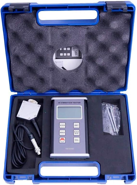 VM-6380 3 Axis Piezoelectric Accelerometer Vibration Meter VM6380 3D Velocity Tester Vibrometer Gauge 10Hz~10kHz