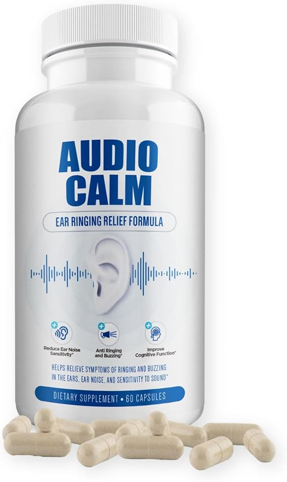 Audio Calm - Tinnitus Relief for Ringing Ears - Ear Health Vitamins - Natural Stop Tinnitus Relief Solution - Rapid Ear Ringing Relief, Buzzing,