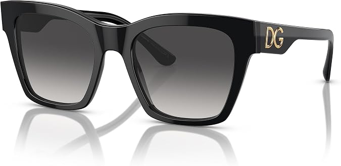 Dolce & Gabbana Womens DG4384 Black/Grey Gradient One Size One Size