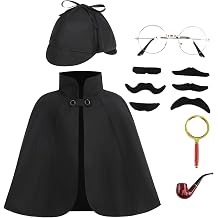TOONRAIN Kid Detective Costume Accessories Set 6 Pcs Spy Costume Detective Dress Up for Halloween Role Play