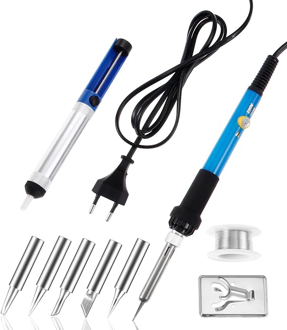 Soldering Iron Kit, 60W 220V Adjustable Temperature Welding Tool
