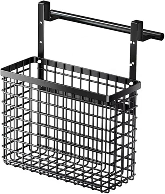 Wall Mounted Carbon Steel Basket For Kitchen Practical Hanging Cabinet Door Organiser Elegant Bathroom Storage Rack Fruit And Vegetable Storage