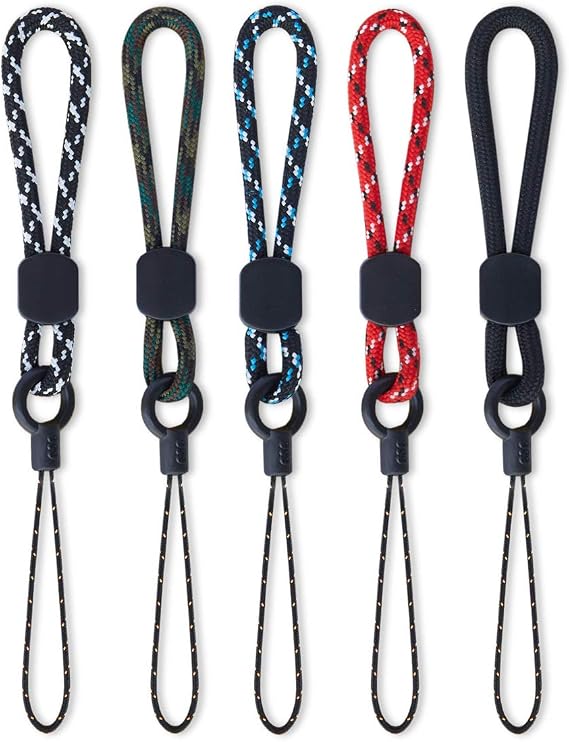 YOUOWO 5Pack Finger Strap Ring Lanyards Multicolor,Small Short Lanyard