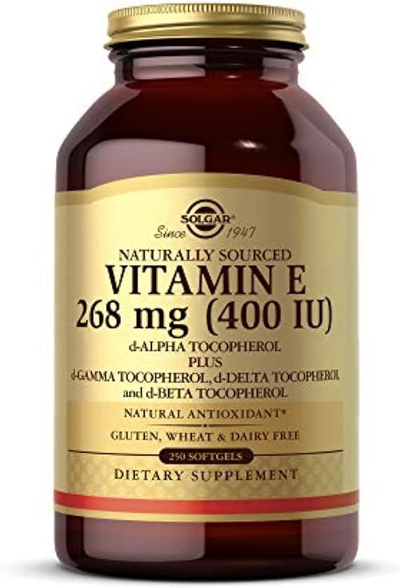Solgar Vitamin E 268 mg (400 IU), 250 Mixed Softgels - Natural Antioxidant