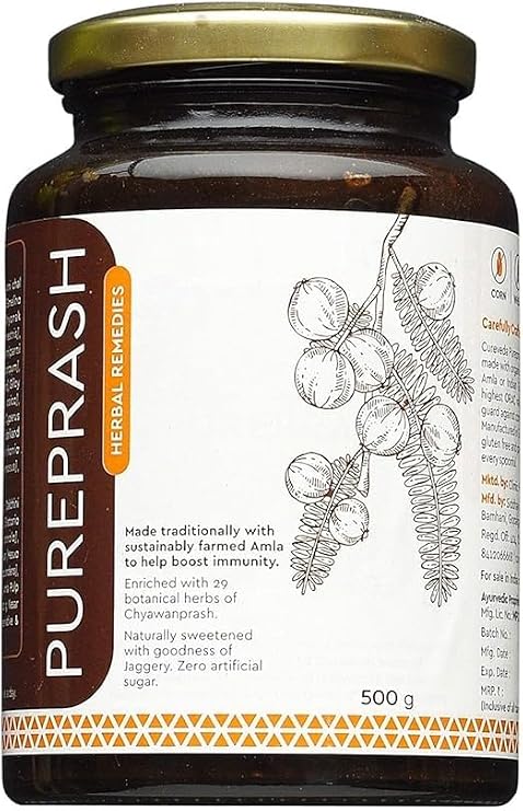 Herbal Pureprash Immunity Booster for All Age Groups- Jaggery Based, Sugar Free Chyawanprash (500gms)