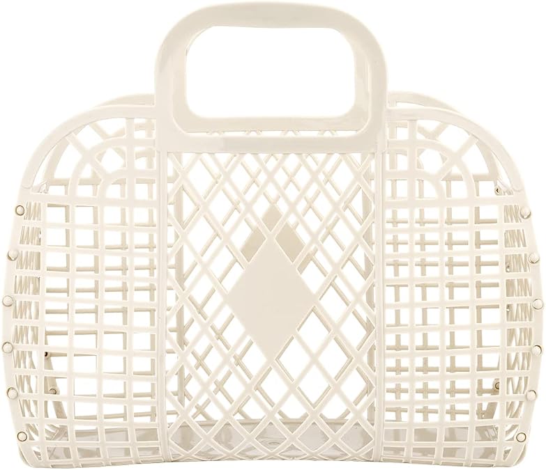 Andaz Press 10 Pcs Ivory Jelly Purse for Women, Christmas Gifts for Kids Baskets, Jelly Bag Bridesmaids, Reusable Bachelorette Beach Bags, Christmas Decorations