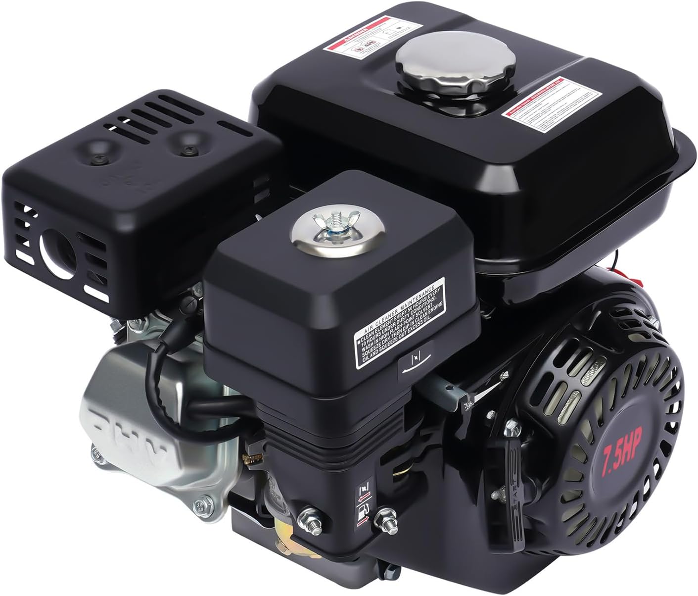 7.5 hp 4 stroke petrol engine industrial engine kart motor air cooling ohv go kart engine four stroke set engines gas powered portable generator power generator black