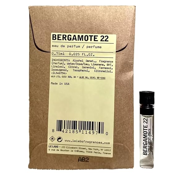 Le Labo BERGAMOTE 22 UNISEX Perfume EDP Vial 0.75 ml / 0.025 oz - (ONE SAMPLE VIAL PER ORDER) 4970
