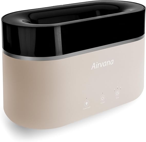 Airvana AquaFlame Ultrasonic Humidifier - Humidifier with Diffuser - Taupe