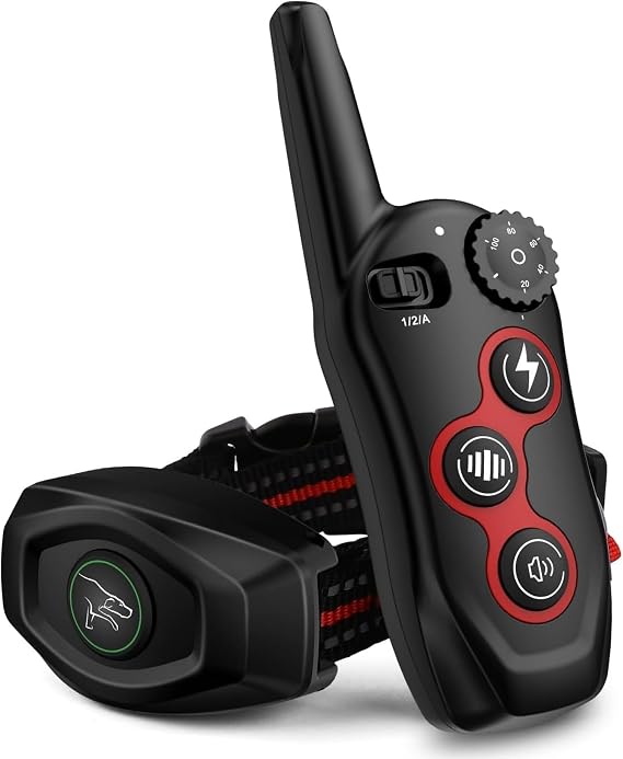 2 in 1 Automatic Dog Shock Collar - Bark Collar with Remote, w/3 Remote Training Modes, Beep, Vibration 1300Ft Dog Training Collar for for Small Medium Large Dogs