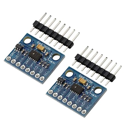 2PCS GY-291 ADXL345 Digital 3-Axis Acceleration Gravity Tilt Module IIC/SPI Transmission Low Power Consumption with pin for Arduino