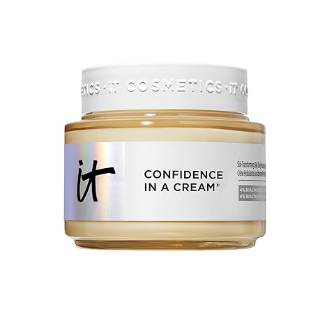 IT Cosmetics Confidence in a Cream Anti-aging Hydrating Facial Moisturizer | Reverses Signs of Aging Skin for Youthful Glow, 48HR Hydration, Skin Barrier Repair, Reduces Wrinkles with 4% Niacinamide