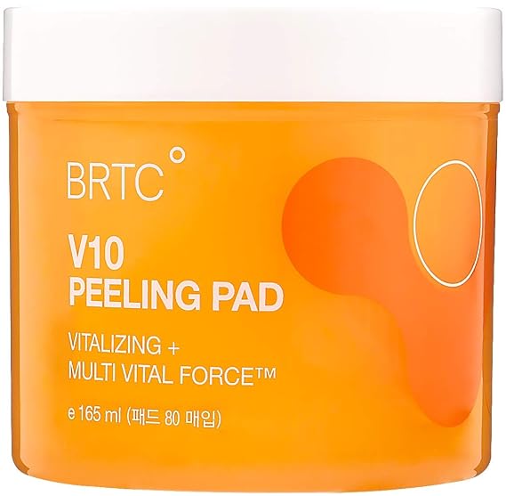 BRTC V10 Peeling Pad | Daily Peeling with Vitamin and PHA | Korean Skincare (80 Pads, 165 ml, 5.07oz)