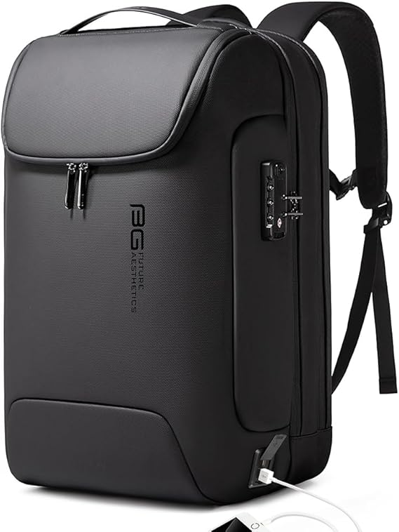 BANGE Men's Anti-Theft Backpack,Waterproof Fashion Travel Backpacks,High Tech Backpack with USB3.0 Charging Port,Business Laptop Backpack Fits 17.3 Inch Notebook...