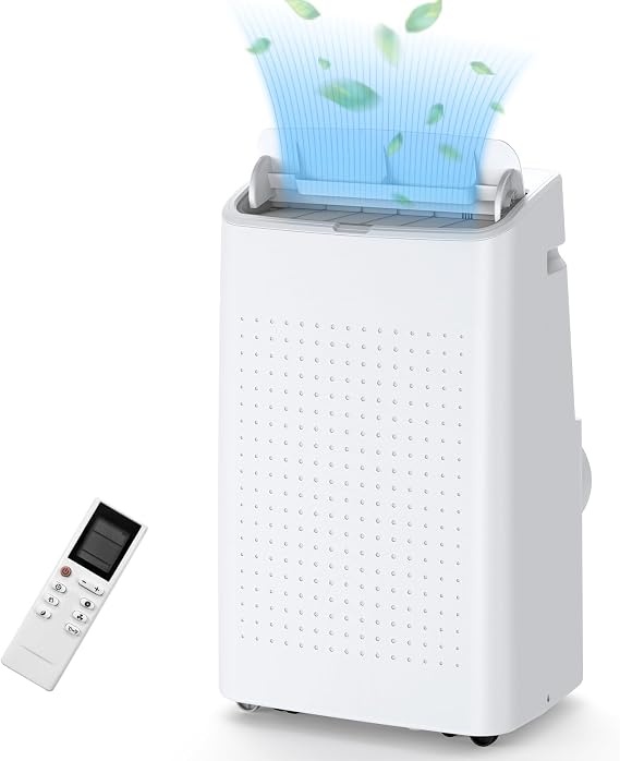 15000 BTU Portable Air Conditioner, Room Air Conditioners Cools Up to 350 Sq.Ft, Garage Cooling System With Dehumidifier and Fan Modes, Remote Control and Installation Kits
