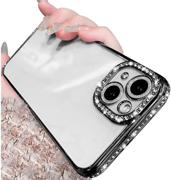 Casechics Compatible with iPhone 11 Case,Diamend Case,Black