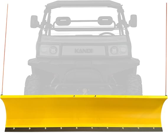 Kandi America Snow Plow Kit, Plow Measures 70.5 x 17.25, Winch-Driven Snowplow kit, Designed for Kandi Cowboy UTV, Snowblade Plow, Snow Plow Shovel, Snow Pusher Plow Blade, Efficient Snow Removal