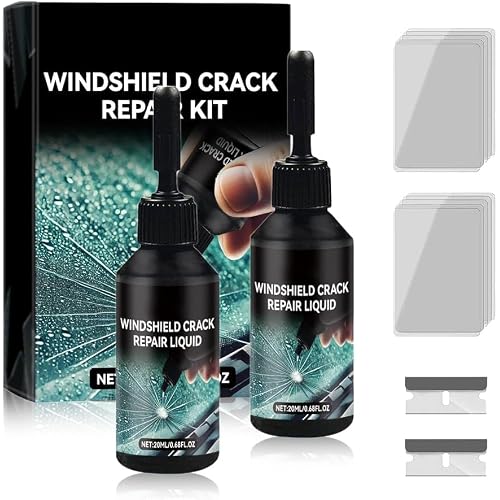 Windshield Crack and Chips Repair Kit, 2025 New Glass Repair Liquid, Car Windshield Crack Repair Fluid for Automotive, WindscreenGlass Repair Tools 2 Kit