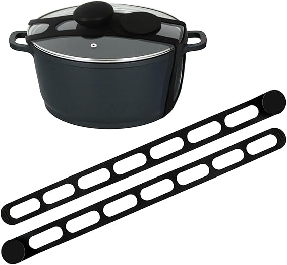2PCS Silicone Latch Strap for Slow Cooker Lid,Lid Latch for Pots,Universal Lid Latch Strap for Crockpot,Slow Cooker Lid Lock,Reusable Silicone Travel Latch for Pot, Bento Box