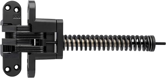SOSS 218IC Zinc Invisible Closer for 1.75" Doors, Black E-Coat Exterior Finish, #10 x 1.5 inches (218ICUS19)
