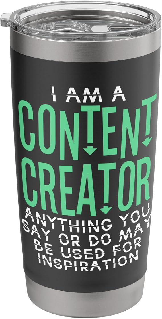 Content Creator, Inspiration, Influencer, Vlogger, Podcaster Stainless Steel Insulated Tumbler