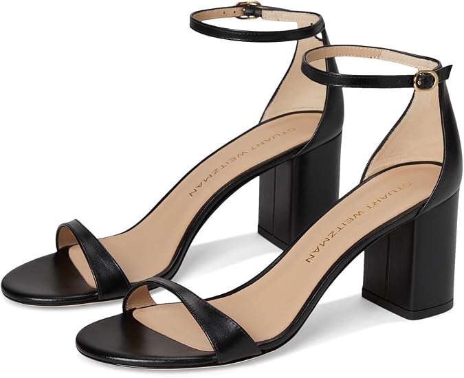 Stuart Weitzman Women's Nudist Block Sandals 75mm