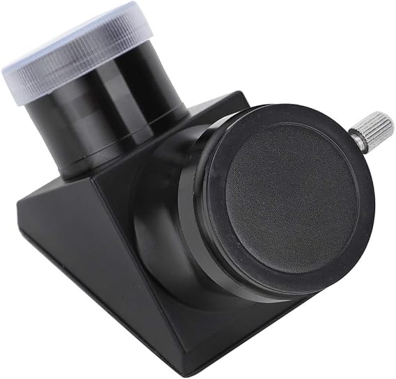 1.25'' Mirror Star Diagonal,90 Degree Black Erect Image Lens Astronomical Telescope Universal Accessories with Screw Fixation,for Telescope