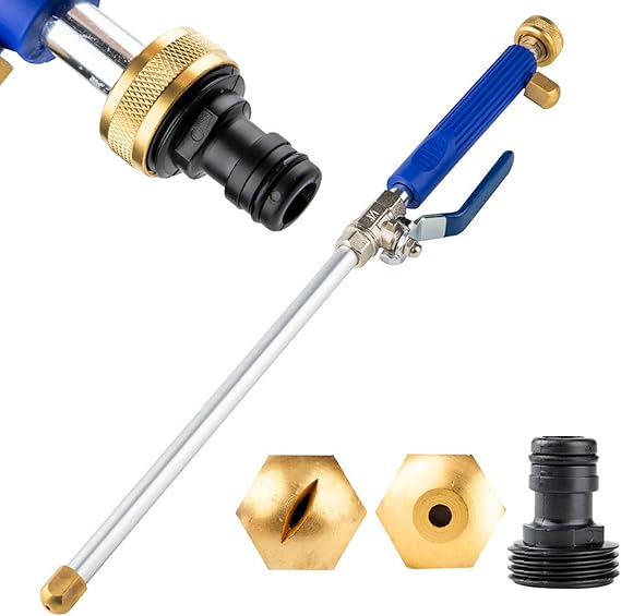 Jethose Pressure Washer, 2-in-1 High Pressure Power Washer with 2 Nozzles, Garden Hose Nozzle Sprayer, Power Washer Jet Nozzle for Car, Home, Garden (Blue)