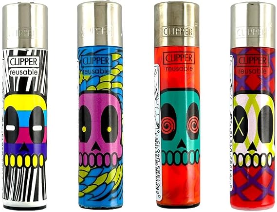 Clipper Lighters Skulls Life Mix (4ct)