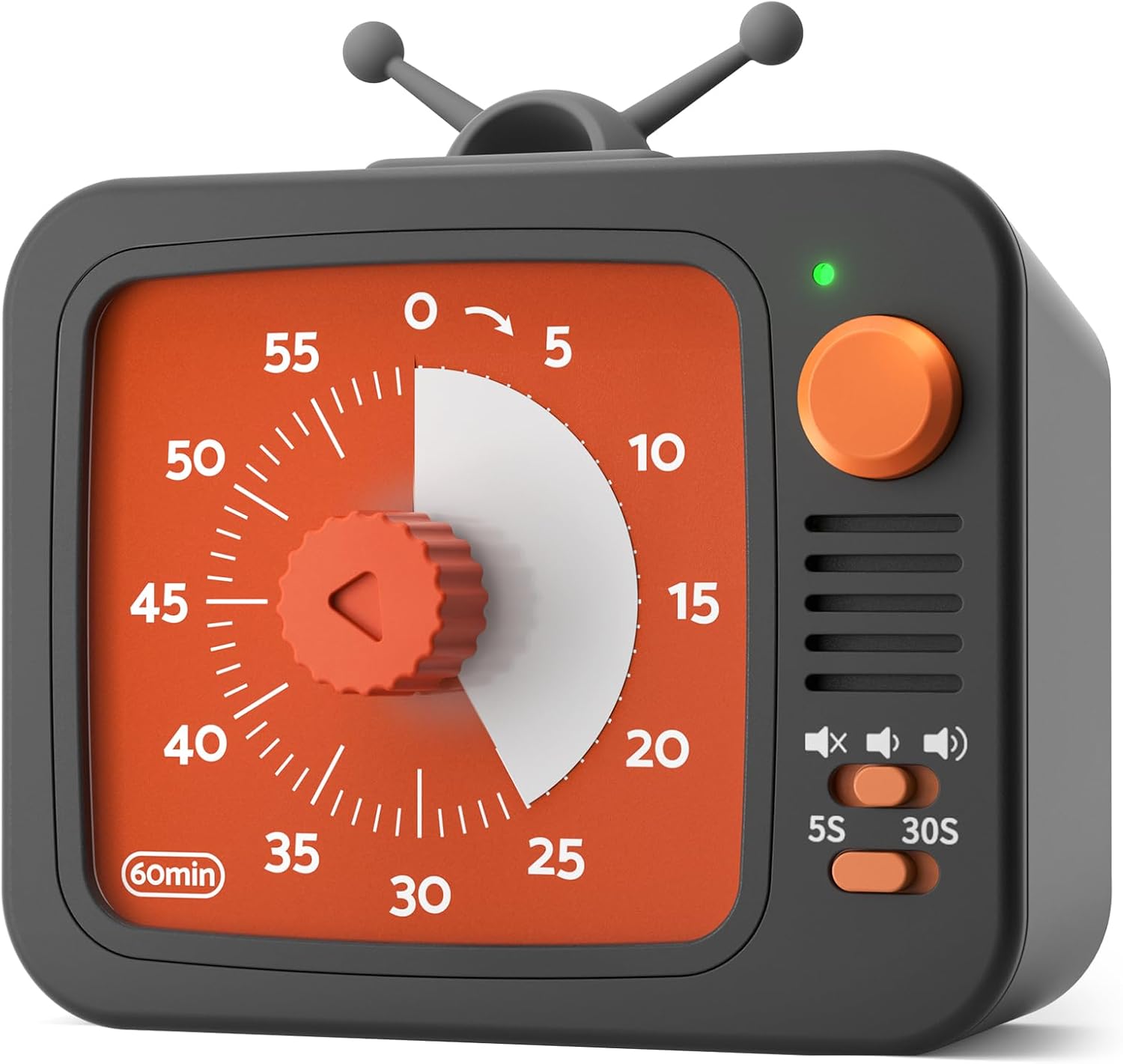 LIORQUE Visual Timer for Kids 60 Minute Visual Countdown with Pause Function, Silent Operation Cute Cartoon Design Time Management Tools for Classroom Teaching Cooking