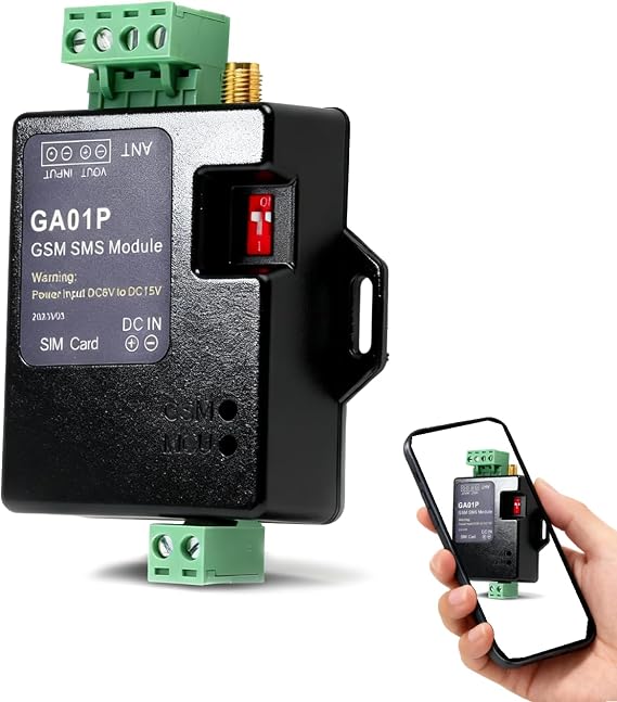 GSM SMS Alarm System, 1-Channel Mini Smart Security System, Power Failure Alert with External Battery, GA01P