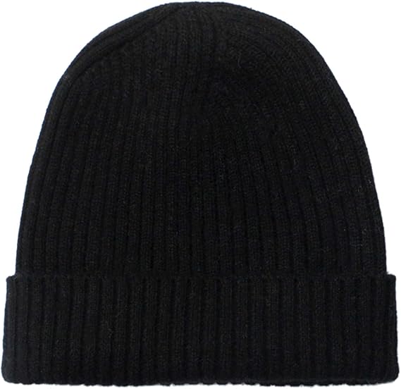 Pure 100% Cashmere Beanie for Men, Warm Soft Mens Cashmere Hat in a Gift Box