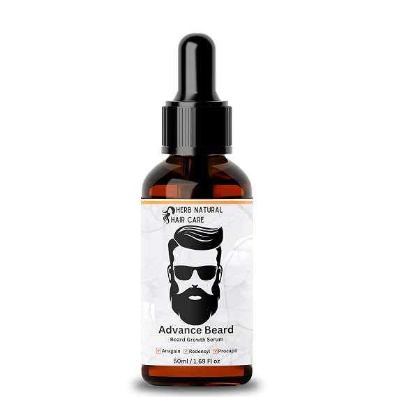 Advance Beard Hair Growth Serum | with Redensyl + Anagain + Rosemary + Procapil + Capilia Longa | For Men & Women | 50ml