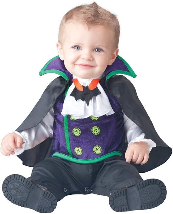 Fun World baby boys Count Cutie Vampire infant and toddler costumes, Black/Purple, Medium 12 - 18 Months US