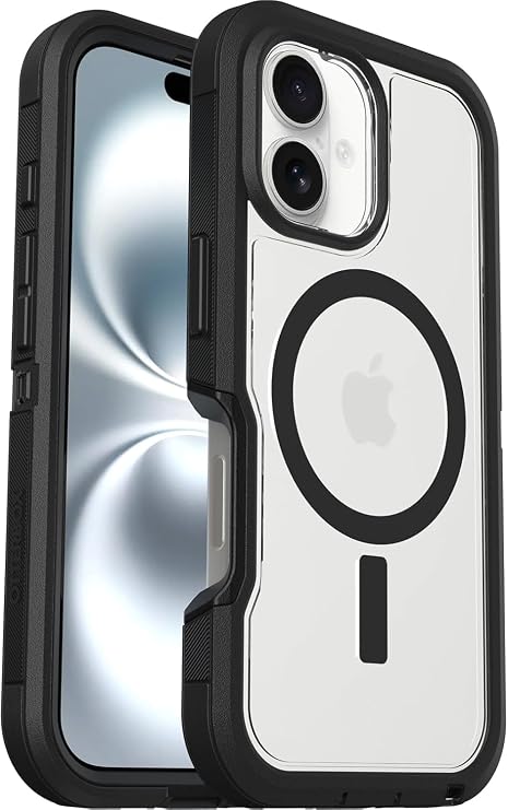 OtterBox iPhone 16 Plus Phone Case Defender Series XT Rugged, MagSafe Compatible, Military-Grade Drop Protection, Shockproof, Raised Edges Dark Side Non-Retail Packaging