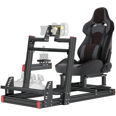 Racing Simulator Cockpit Stand with Elite Series Racing Seats for Logitech/Thrustmaster/Fanatec G29 G920 G923 T80 T300,djustable Steering Wheel Stand,Not Included Wheel,Pedals & Shifter [xbox]