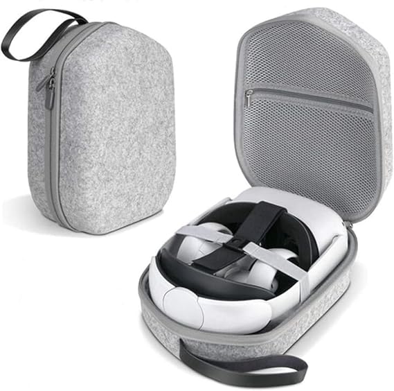 Meta Quest 2 Storage Case, Hard Case with Integrated Controller & Accessories, Protective Travel Case