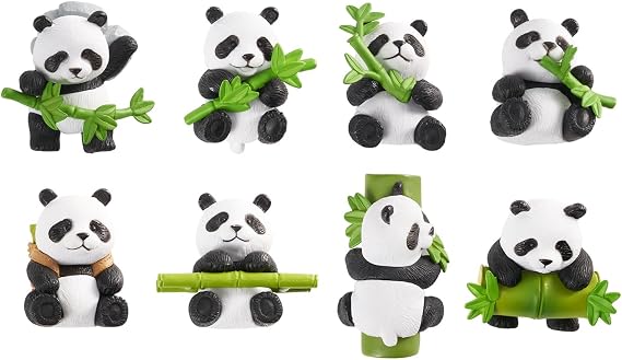 8 Pack Cute Panda/Refrigerator Magnets/Fridge Magnets, 3D Animals Resin Strong Cute Decorations. Decorative Your PC.